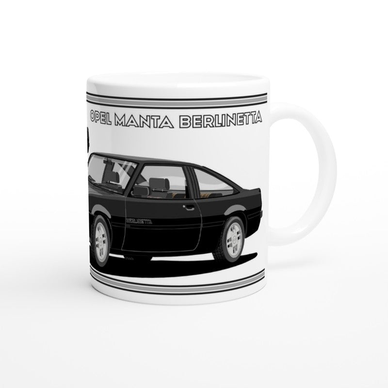 Opel Manta B2 Coupe Berlinetta Art Mug in Black