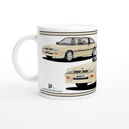 Opel Manta B2 Coupe Berlinetta Art Mug in Gold