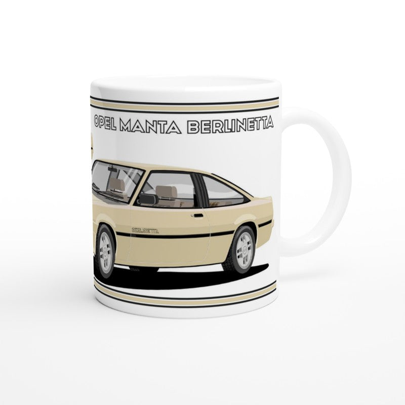 Opel Manta B2 Coupe Berlinetta Art Mug in Gold