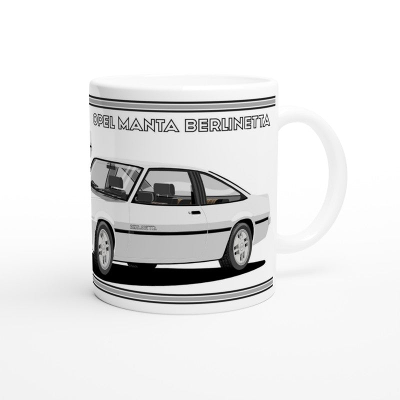 Opel Manta B2 Coupe Berlinetta Art Mug in Silver