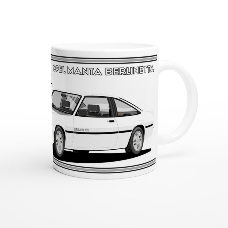 Opel Manta B2 Coupe Berlinetta Art Mug in White