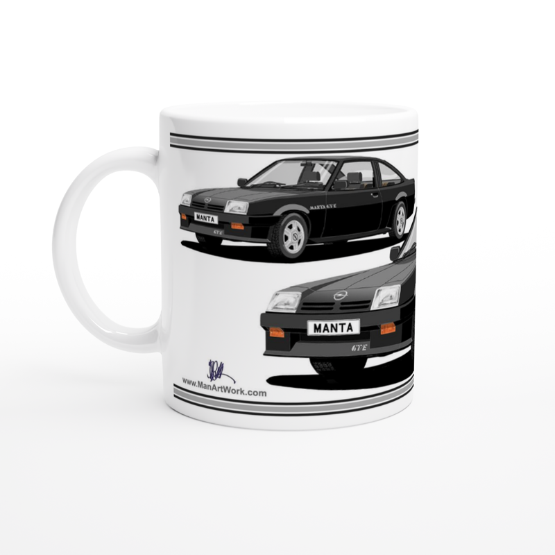 Opel Manta B2 Facelift Coupe GTE in Black Art Mug