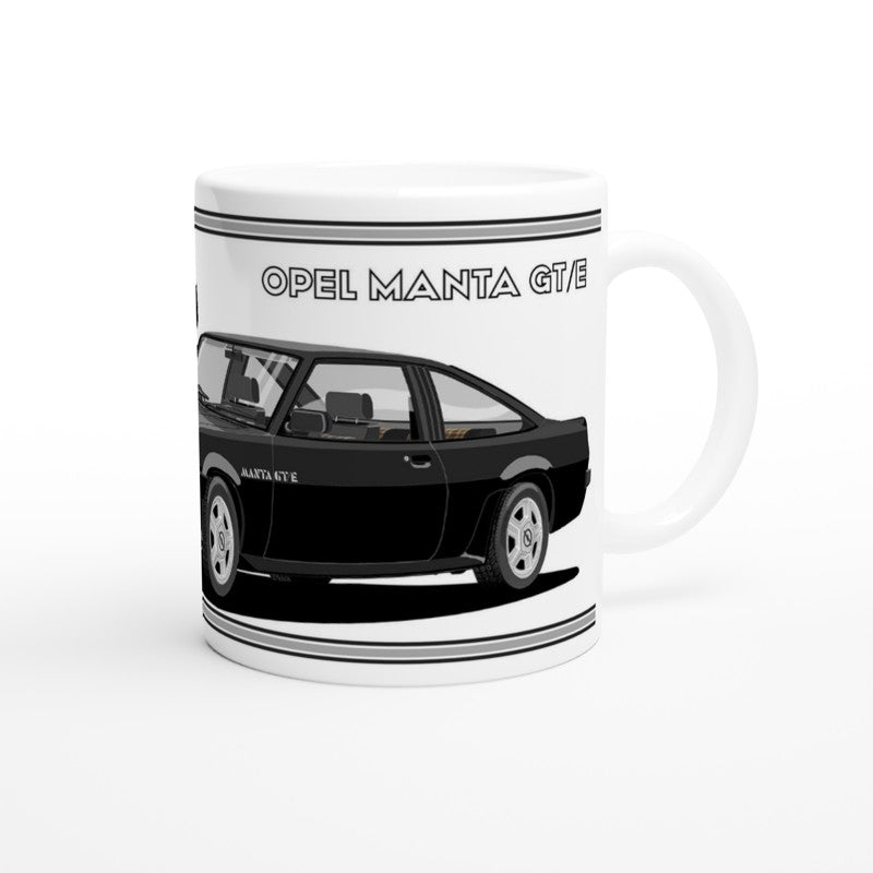 Opel Manta B2 Facelift Coupe GTE in Black Art Mug