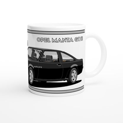 Opel Manta B2 Facelift Coupe GTE in Black Art Mug
