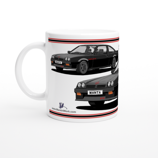 Opel Manta B2 Facelift Esclusive Coupe GTE in Black Art Mug