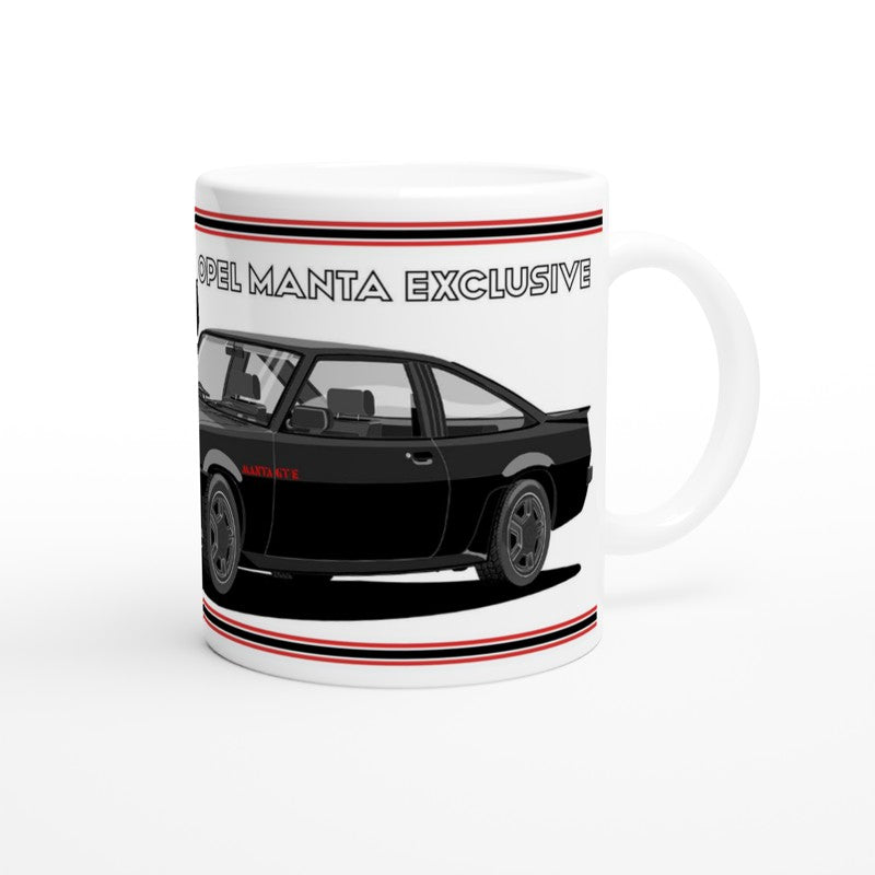 Opel Manta B2 Facelift Esclusive Coupe GTE in Black Art Mug