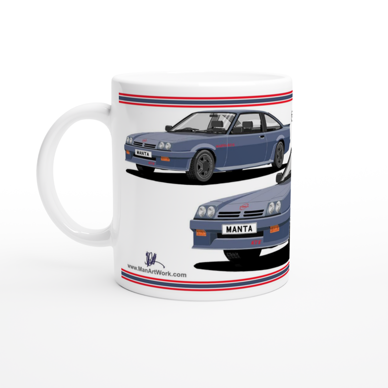 Opel Manta B2 Facelift Esclusive Coupe GTE in Blue Art Mug