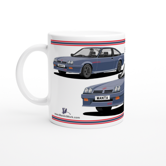 Opel Manta B2 Facelift Esclusive Coupe GTE in Blue Art Mug