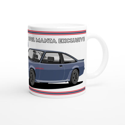 Opel Manta B2 Facelift Esclusive Coupe GTE in Blue Art Mug