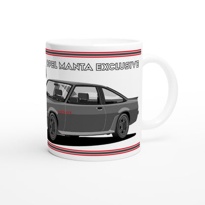 Opel Manta B2 Facelift Esclusive Coupe GTE in Grey Art Mug