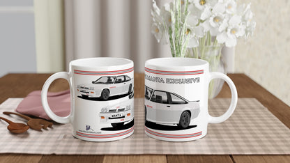 Opel Manta B2 Facelift Esclusive Coupe GTE in Silver Art Mug