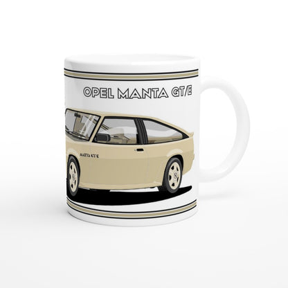 Opel Manta B2 Facelift Sportshatch GTE in Light-Gold Art Mug
