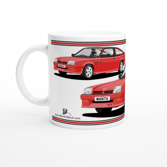 Opel Manta B2 Facelift Sportshatch GTE in Red Art Mug