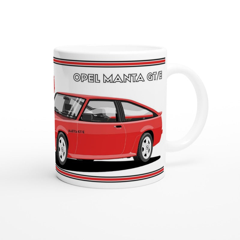 Opel Manta B2 Facelift Sportshatch GTE in Red Art Mug