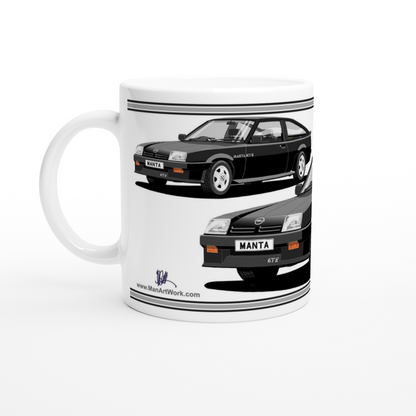 Opel Manta B2 Facelift Sportshatch GTE in Black Art Mug