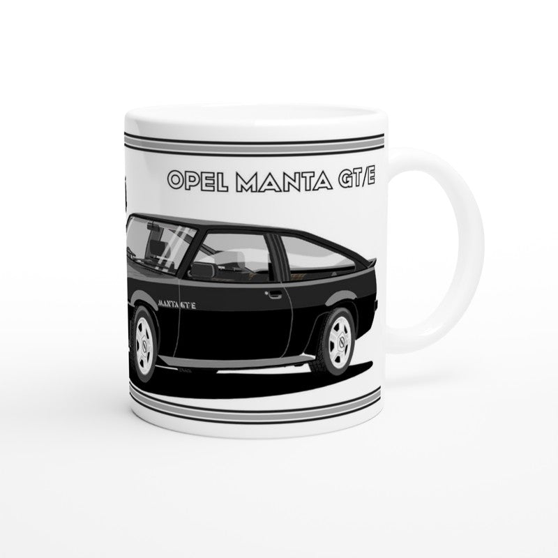 Opel Manta B2 Facelift Sportshatch GTE in Black Art Mug