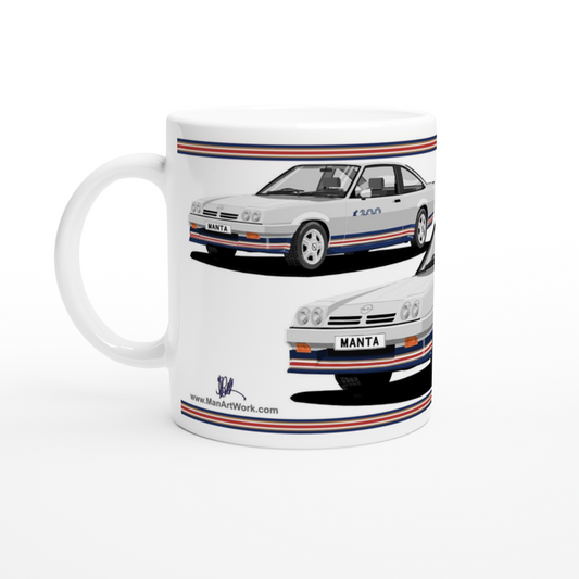 Opel Manta B2 Facelift  Coupe i200 in Silver Art Mug
