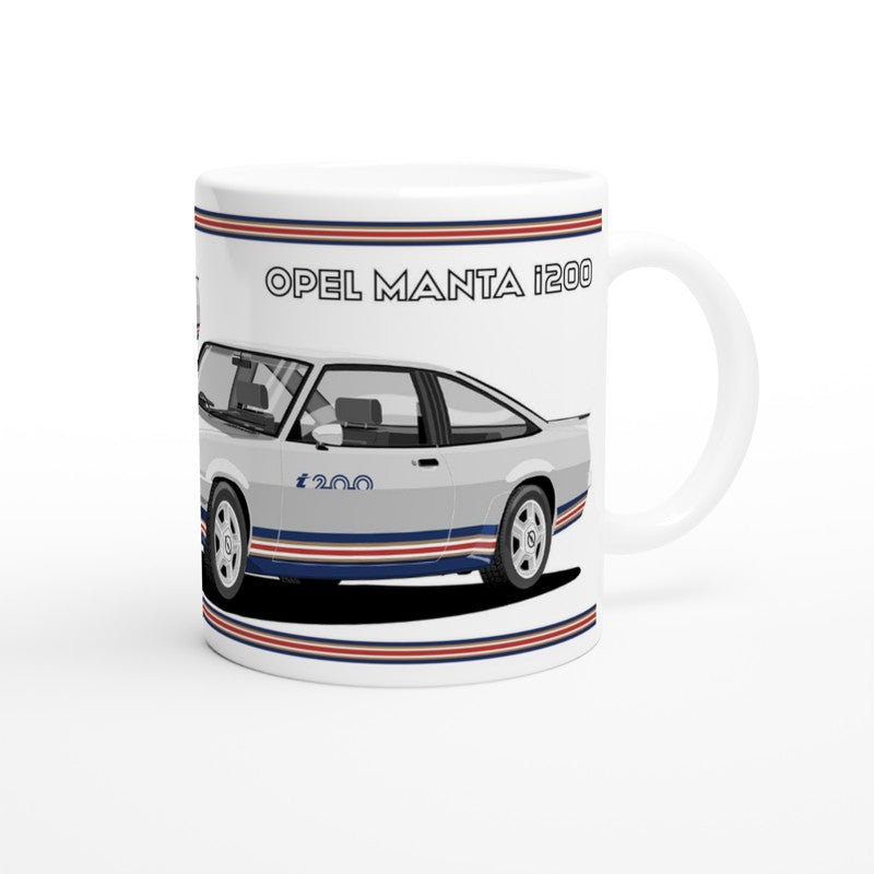 Opel Manta B2 Facelift  Coupe i200 in Silver Art Mug