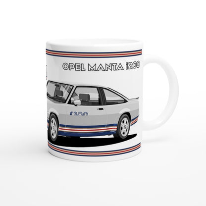 Opel Manta B2 Facelift  Coupe i200 in Silver Art Mug