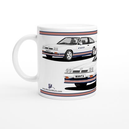 Opel Manta B2 Facelift  Coupe i200 in White Art Mug