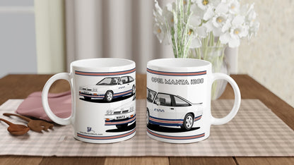 Opel Manta B2 Facelift  Coupe i200 in White Art Mug