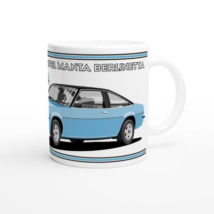 Opel Manta B Coupe Berlinetta in Blue Art Mug