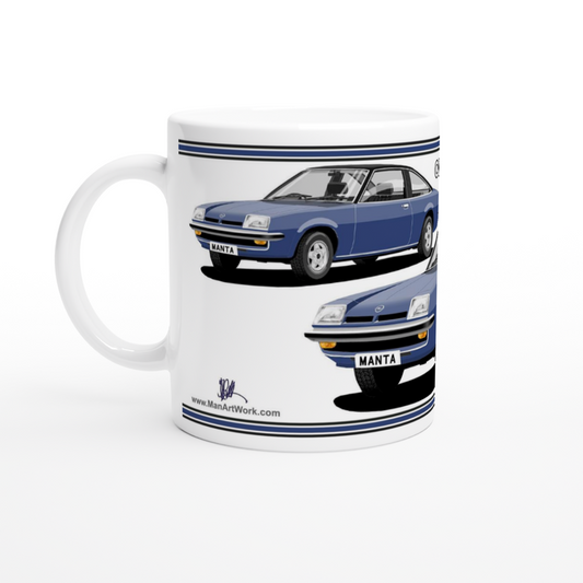 Opel Manta B Coupe Berlinetta in Dark-Blue Art Mug