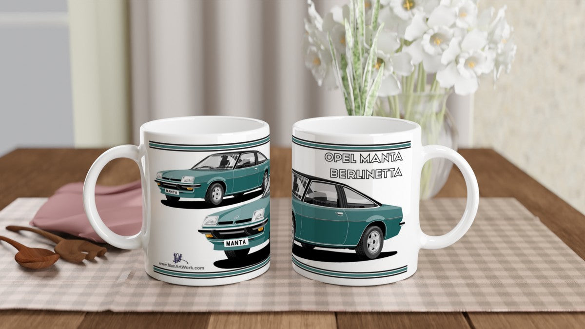 Opel Manta B Coupe Berlinetta in Dark-Green Art Mug