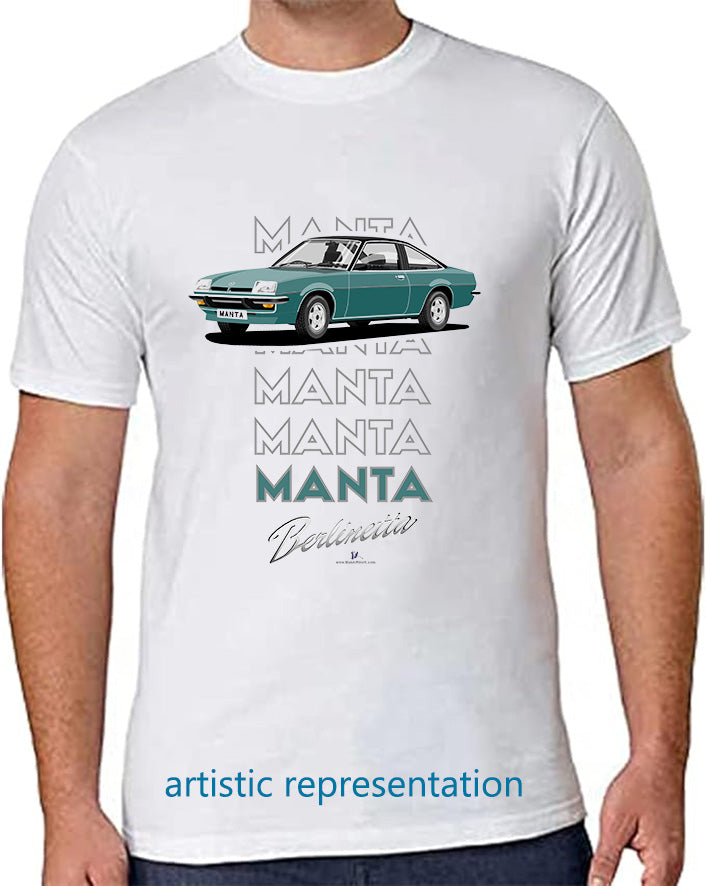 Opel Manta B Coupe Berlinetta in Dark Green Art T Shirt