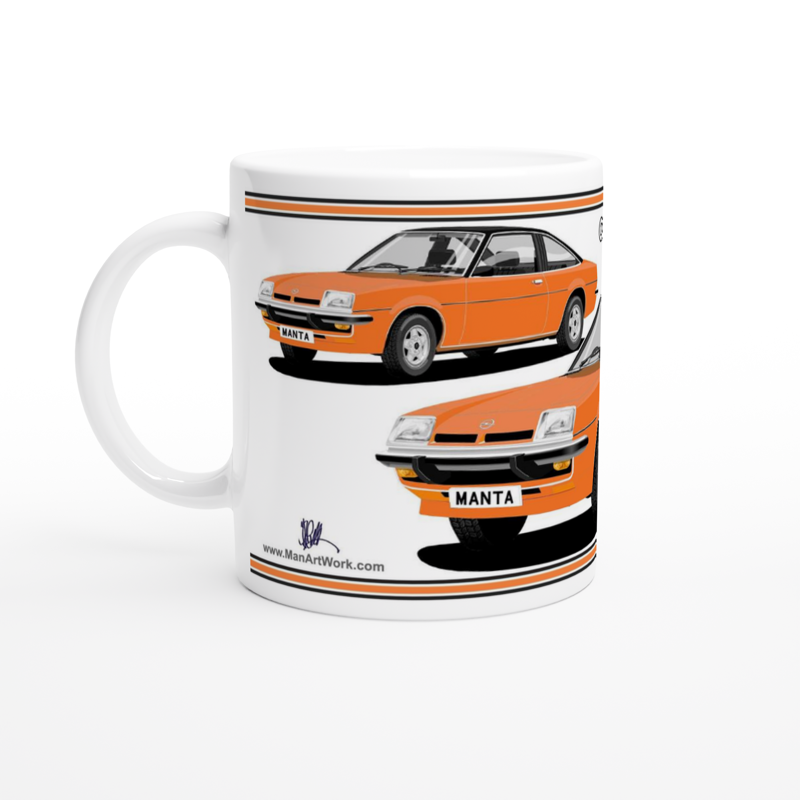 Opel Manta B Coupe Berlinetta in Orange Art Mug