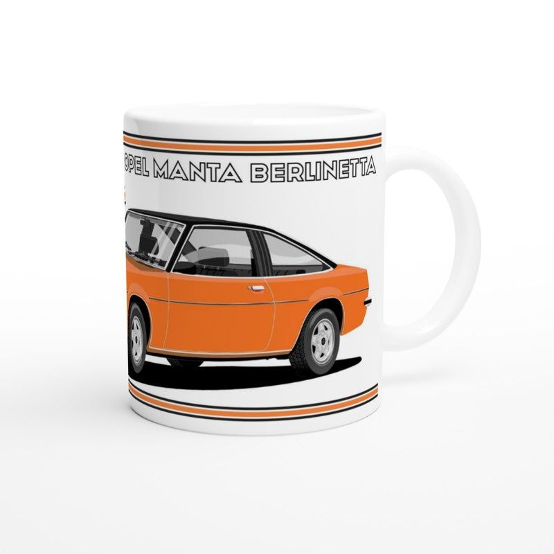 Opel Manta B Coupe Berlinetta in Orange Art Mug