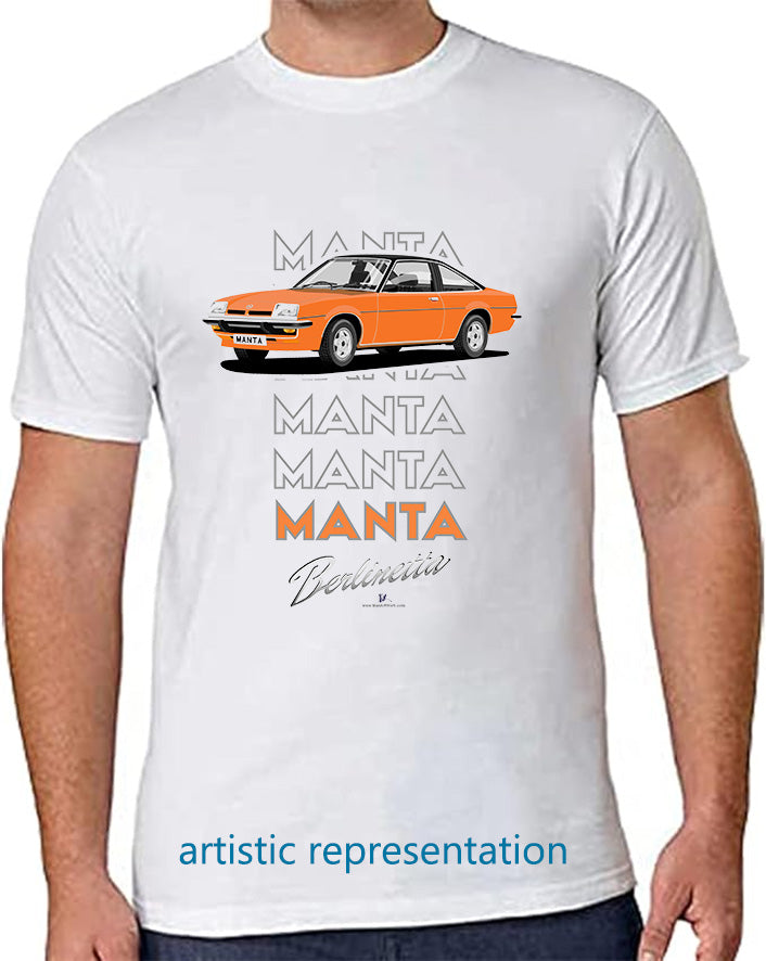 Opel Manta B Coupe Berlinetta in Orange Art T Shirt