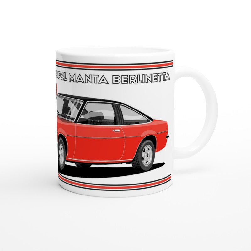 Opel Manta B Coupe Berlinetta in Red Art Mug