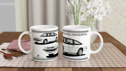 Opel Manta B Coupe Berlinetta in White Art Mug