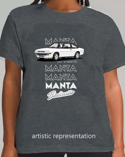 Opel Manta B Coupe Berlinetta in White Art T Shirt