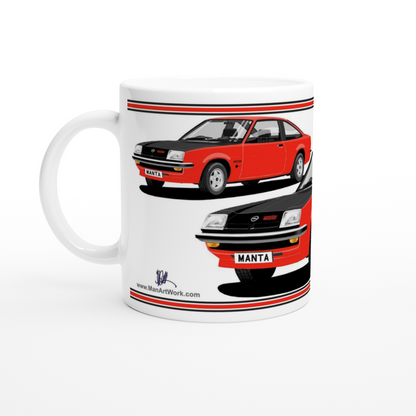 Opel Manta B Coupe GTE in Red Art Mug