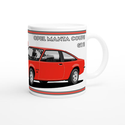 Opel Manta B Coupe GTE in Red Art Mug
