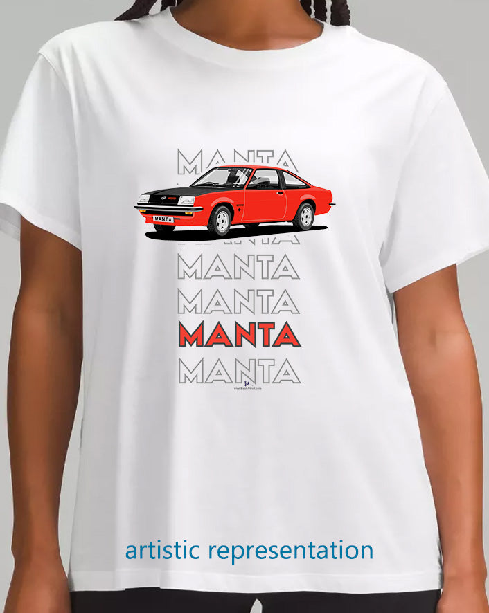 Opel Manta B Coupe GT/E in Red Art T Shirt