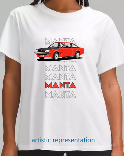 Opel Manta B Coupe GT/E in Red Art T Shirt