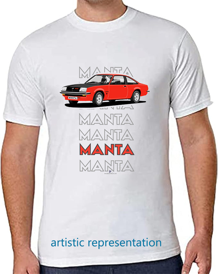 Opel Manta B Coupe GT/E in Red Art T Shirt