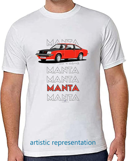 Opel Manta B Coupe GT/E in Red Art T Shirt