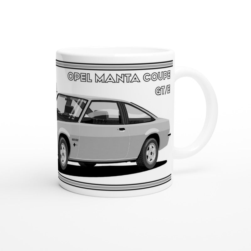 Opel Manta B Coupe GTE in Silver Art Mug