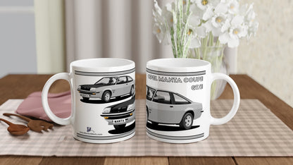 Opel Manta B Coupe GTE in Silver Art Mug