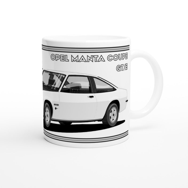 Opel Manta B Coupe GTE in White Art Mug