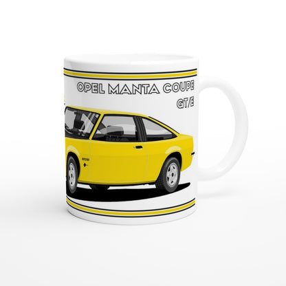 Opel Manta B Coupe GTE in Yellow Art Mug