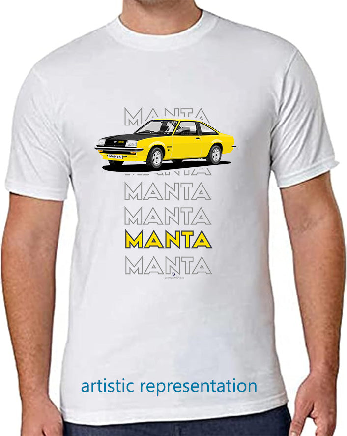 Opel Manta B Coupe GT/E in Yellow Art T Shirt