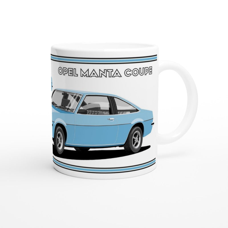 Opel Manta B Coupe in Blue Art Mug