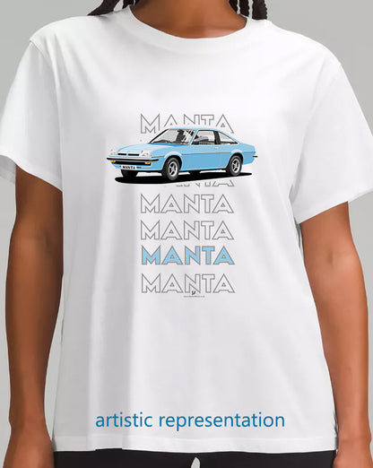 Opel Manta B Coupe in Blue Art T Shirt