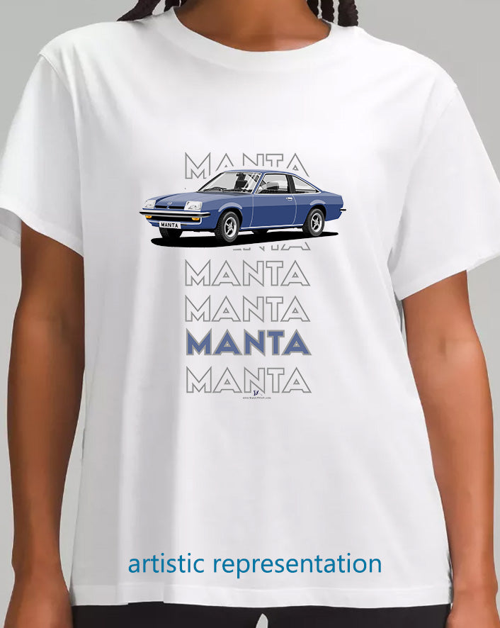 Opel Manta B Coupe in Dark Blue Art T Shirt