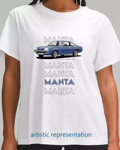 Opel Manta B Coupe in Dark Blue Art T Shirt